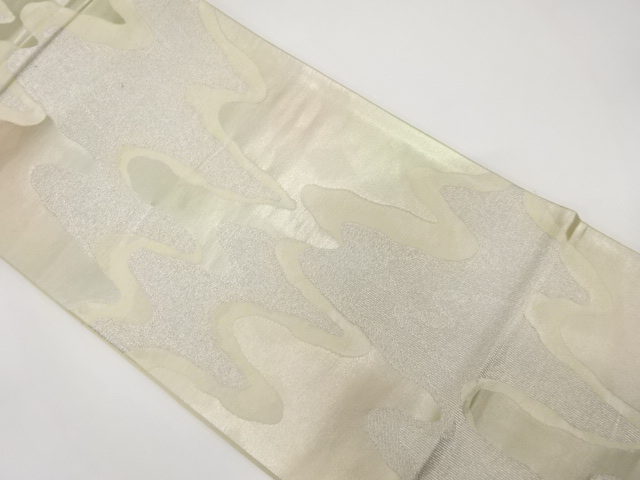 アンティーク　変わり霞模様織り出し袋帯（材料）